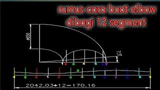 Tutorial Rumus cara buat elbow di bagi 12 segment berikut rinciannya