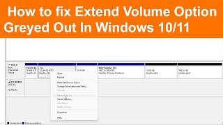 How to fix Extend Volume Option Greyed Out In Windows 1011  Extend C Drive