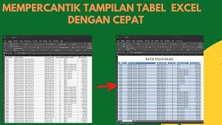 Mempercantik Tampilan Tabel Excel Dengan Cepat - Cara Membuat Warna Selang Seling Pada Tabel Excel