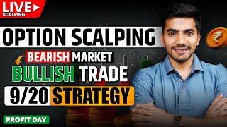 Live Option Scalping Bullish Trade in a Bearish Market  920 Strategy