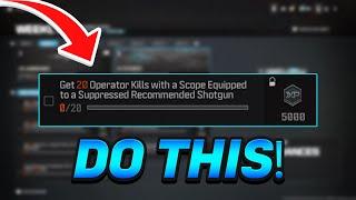*EASY* Get 20 Kills With A Scope Equipped To A Suppressed Recommended Shotgun In MW3