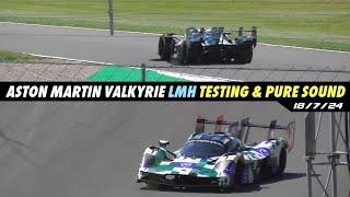 NEW Aston Martin Valkyrie LMH TESTING at Donington Park - Pure V12 Sound