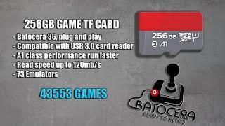 SD Card 256GB Batocera  +43K Games -  From jmaisiu.com - Purchase link in description