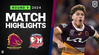 NRL 2024  Broncos v Roosters  Match Highlights