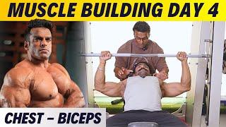 DAY 4 - Most Effective Chest & Biceps Workout  Full Muscle Building Series  Yatinder Singh