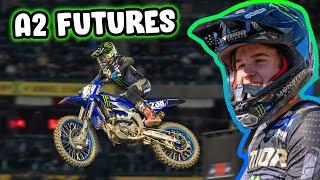 CRAZY RACE AT A2 SUPERCROSS FUTURES First Time Racing In A Stadium