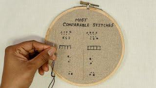 Most Comparable Stitches In Embroidery   Beginner Friendly Tutorial by DIY Stitching