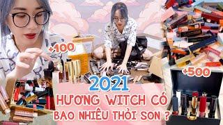 THỬ ĐẾM XEM TỚ CÓ BAO NHIÊU THỎI SON TRONG NĂM NAY  MY LIPSTICK COLLECTION  2021  HƯƠNG WITCH