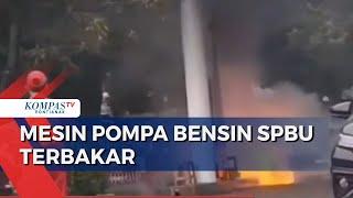 Mesin Pompa Bensin di SPBU Bintaro Terbakar Diduga akibat Arus Pendek Listrik