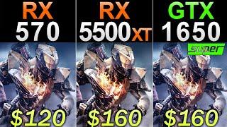 RX 570 Vs. RX 5500 XT 4GB Vs. GTX 1650 Super  28 Games Benchmarks