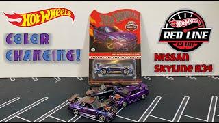 AMAZING Nissan Skyline R34 Hot Wheels Color Changing #fyp #jdm #skyline