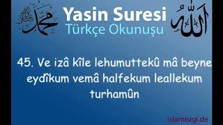 Yasin Suresi Türkçe Okunuşu