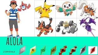 ALL OF ASHS POKEMON gen 1 - gen 7