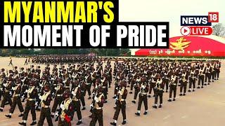 Myanmar Celebrates Armed Forces Day With Mega Military Parade  Myanmar News LIVE  News18 LIVE