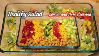 Nutritious & Healthy Salad with Lemon & herb dressing #salad #saladrecipe #salads