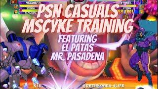MvC2 - PSN Casuals - Khaos vs SmellyPatas and Mr. Pasadena MSCyke Practice 072524