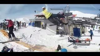 Авария на горнолыжном подъемнике 16.03.18  Гудаури Грузия  ski lift accident