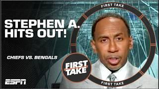 Stephen A. DOES NOT like the ‘LUCKY’ claims for Chiefs’ win over Bengals   First Take