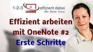 Effizient arbeiten mit OneNote #2 - Erste Schritte