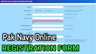 Registration Form Filing Pak Navy 2020  Pak Navy Online Registration  How to join pak navy