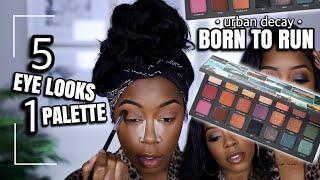 5 EASY LOOKS USING URBAN DECAY BORN TO RUN EYESHADOW PALETTE  BEGINNER FRIENDLY  Andrea Renee