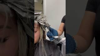 ASMR blonding hair foil pull  #asmr #asmrsounds #hairtransformation #blonde #howto #hairtok #hair