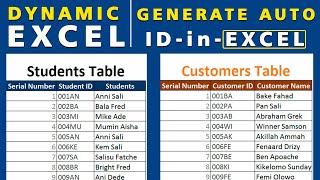 How to Use Excel IF Function to Generate ID Number  Dynamic Excel Serial and ID number No VBA