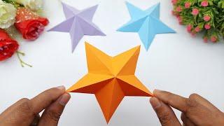 How to Make Origami Star in One Cut  Paper Things Easy  Easy Paper Crafts