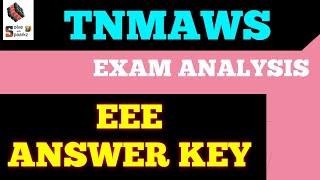TNMAWS EEE  ECE ANSWER KEY 2024  TNMAWS ELECTRICAL ANSWER KEY DISCUSSION