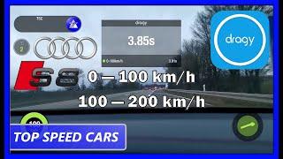 Audi S8 Plus 597 HP Dragy acceleration 0-100100-200 kmh - data review