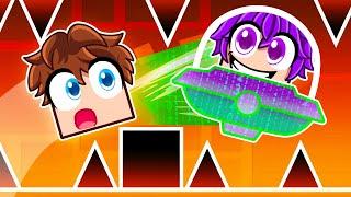 Pretending to be a NOOB in Geometry Dash Then USING HACKS