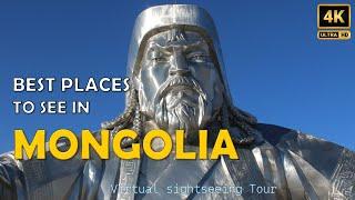 Mongolia 4k Scenic Relaxation Film Virtual Tour Video Relaxation film Mongolia 4k Video Drone