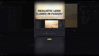 Realistic Lens Flare VFX #cinematic #3dcompositing #3danimation #blackmagicfusion