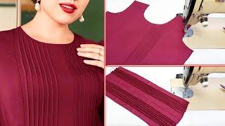 Basic sewing tips and hacks you may not know about. Pintucks Neck Design Cutting and Stitching