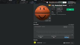 XXL Basketball Head Went Limited  Roblox