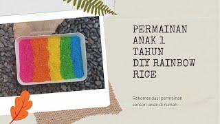 Cara Membuat Rainbow Rice Beras Warna-Warni  Sensory Play #prewritingskills #pramenulis