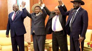 South Sudan’s Salva Kiir and main rebel group sign final power-sharing deal