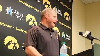 Video Iowa footballs acting head coach Seth Wallace has successful day on the job