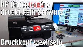 HP OfficeJet Pro druckt kein Schwarz nicht mehr  Druckkopfproblem - 4K Video