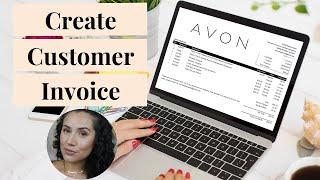AVON How to Create Invoice for Customers