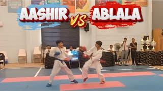 Aashir VS Abu Lala  All Karachi InterClub Karate Championship 30 June 2024 Under 14  Karate Fight