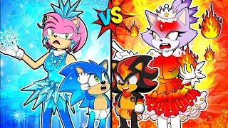 Baby SONIC Vs Baby Shadow But They Are Elemental  Sonic Sad Story  Sonic The Hedgehog 2 Animation