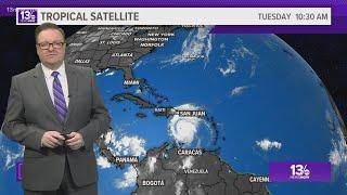 Hurricane Beryl continues to move through the Carribean