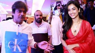 Heroine Bhagyashri & Director Harish Shankar Visuals At Mr Bachchan Movie Teaser Launch Event  FP