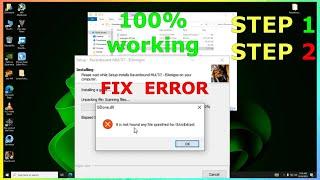 ERROR FIX it is not found any file specified for isarcextract.2023