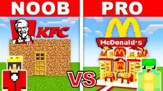 NOOB vs PRO MCDONALDS vs KFC BUILD CHALLENGE in Minecraft