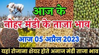 नोहर मंडी का भाव 05 अप्रैल 2023 गेहूं मूंग चना सरसों जौ ग्वार का भाव nohar anaj mandi ka bhav