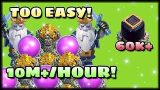 Clash of Clans - Unbelievably Stupid Easy Farming - 10m+ Each Per Hour and 60k+ Dark Elixir