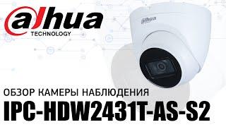 Обзор купольной камеры наблюдения Dahua IPC-HDW2431T-AS-S2