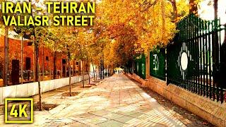 Walking in Tehran 4K - Valiasr Street  تهران - خیابان ولیعصر پارک وی تا بزرگراه هاشمی